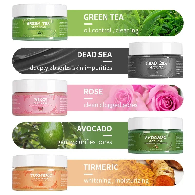 3-in-1 Botanical Clay Mask Set